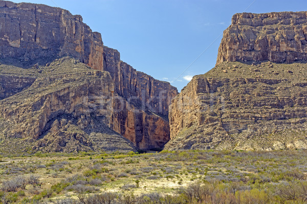 Narrow Canyon in a Desert Escarpment Stock photo © wildnerdpix