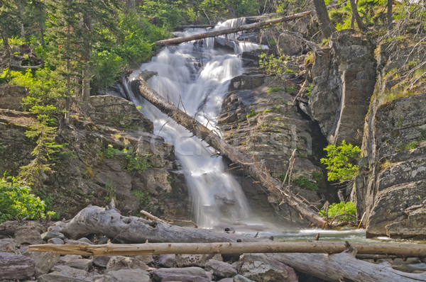 Stock photo: Hidden Falls in the Mountains