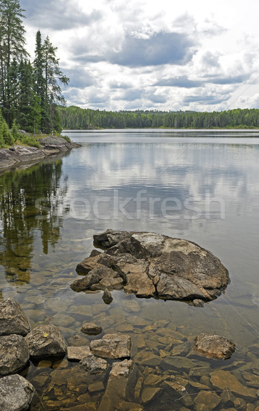 Calm Waters on a Wilderness Lake Stock photo © wildnerdpix