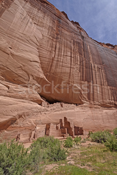 Ruínas vermelho rocha penhasco desfiladeiro primavera Foto stock © wildnerdpix