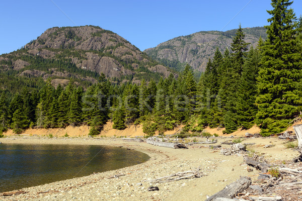 Granite Peaks Above a Placid lake Stock photo © wildnerdpix
