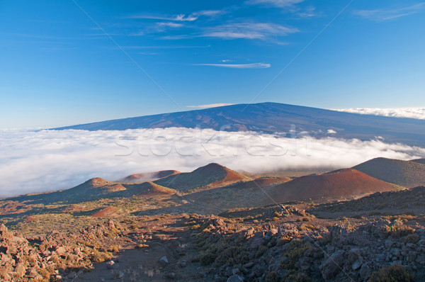 Clouds and clear skies from the Hawaiian Mountains Stock photo © wildnerdpix