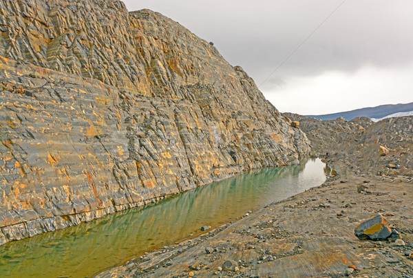 Bare Rock Wall After a Glacier Melts Stock photo © wildnerdpix