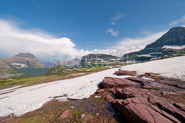 Snow, Clouds, and Sky at a Mountain pass Stock photo © wildnerdpix