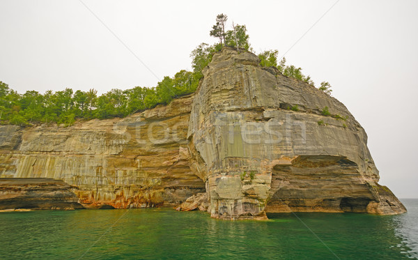 Rock Ridge into the Lake Stock photo © wildnerdpix