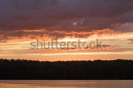 Orange Skies and Clouds in the Wilds Stock photo © wildnerdpix
