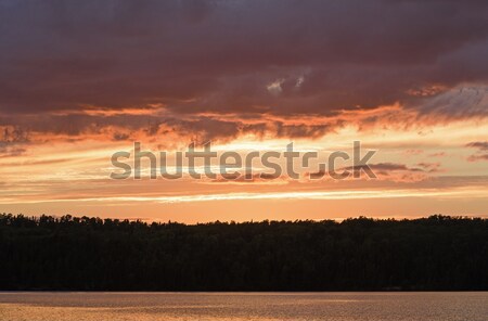 Portocaliu nori parc ontario lac reflecţie Imagine de stoc © wildnerdpix