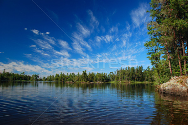 Stock foto: Wildnis · See · Sommer · perfekt · Tag · Wasser