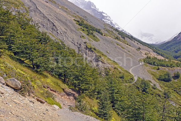 Stock photo: Trail into a Mountain Valley