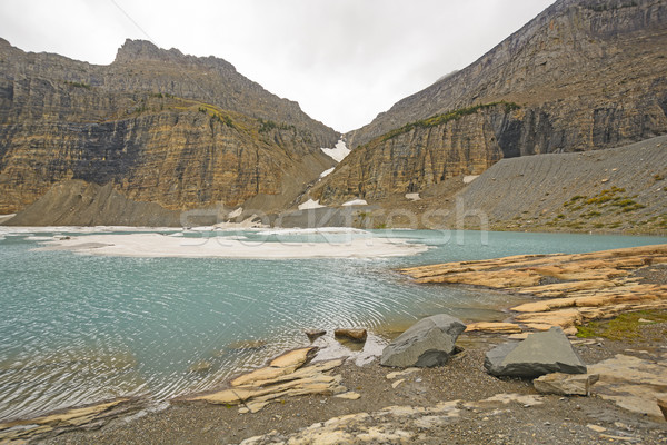 Glaciale alpine lac automne glacier parc Photo stock © wildnerdpix