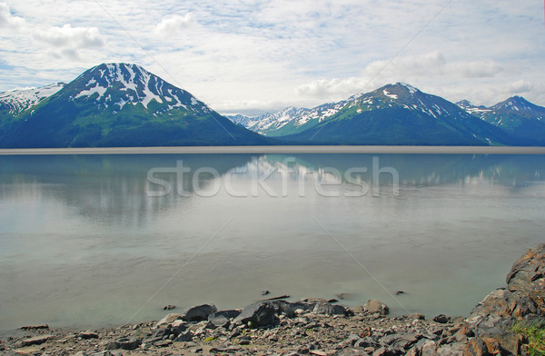 Mountain and a calm Bay Stock photo © wildnerdpix