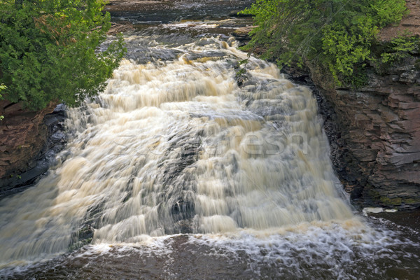 Kaskade nördlich Wald senken Wasserfall Fluss Stock foto © wildnerdpix