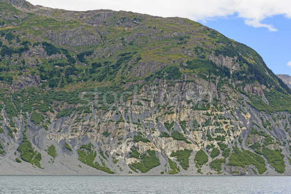 Eroded Mountain along a Glacial Fjord Stock photo © wildnerdpix