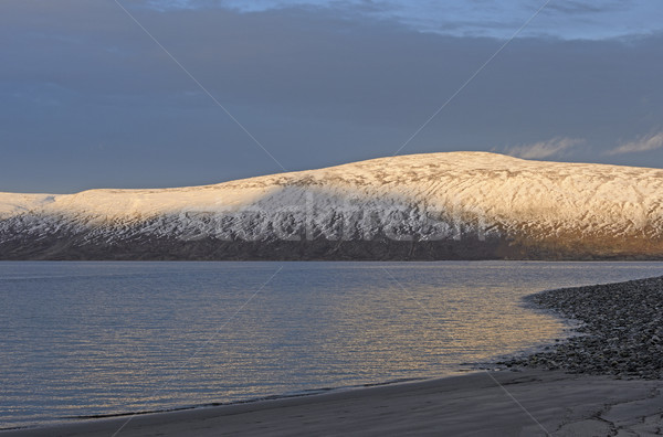 вечер свет высокий Арктика берега острове Сток-фото © wildnerdpix
