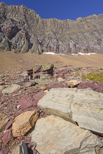 Colorful Rocks Below a Mountain Ridge Stock photo © wildnerdpix