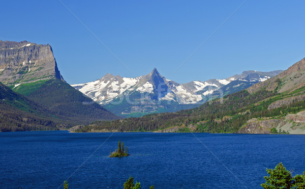 Stock photo: Blue skies and water in the Mountains