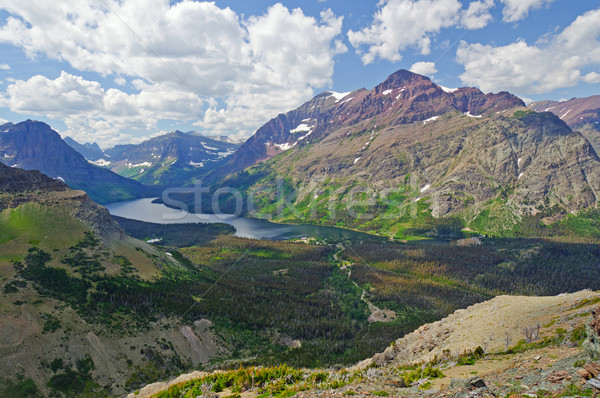 A mountain lake from above Stock photo © wildnerdpix