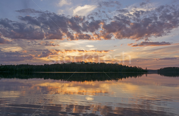 Stock photo: Reflections at Sunset in the North Woods