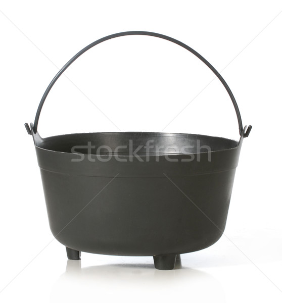 Kocioł czarny czajnik odizolowany biały ceny Zdjęcia stock © willeecole