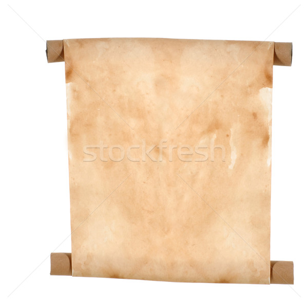 Papel desplazamiento papel en blanco aislado blanco ley Foto stock © willeecole