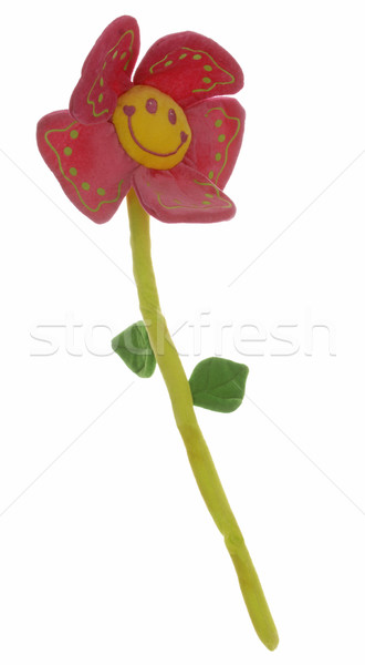 розовый цветок счастливое лицо изолированный белый цветок весны Сток-фото © willeecole