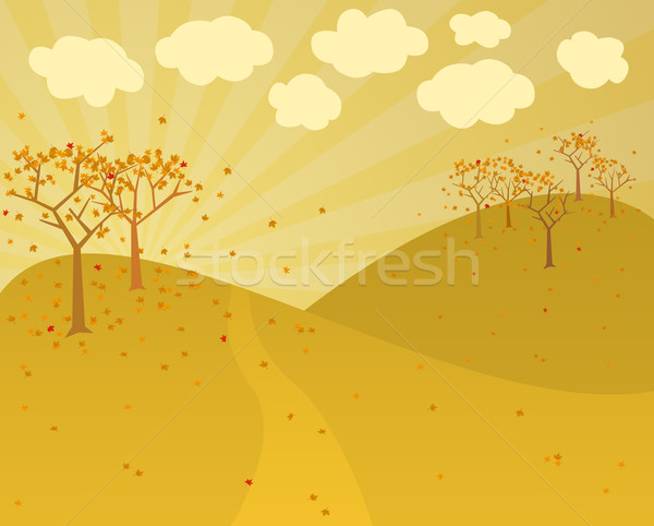 осень пейзаж листьев Сток-фото © wingedcats