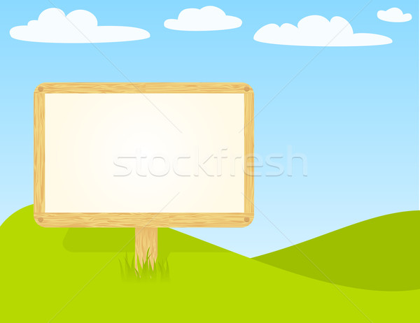 Legno cartellone Foto d'archivio © wingedcats