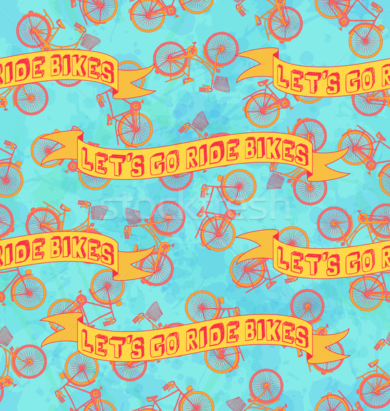 Motosiklet bisiklet afiş el soyut Stok fotoğraf © wingedcats