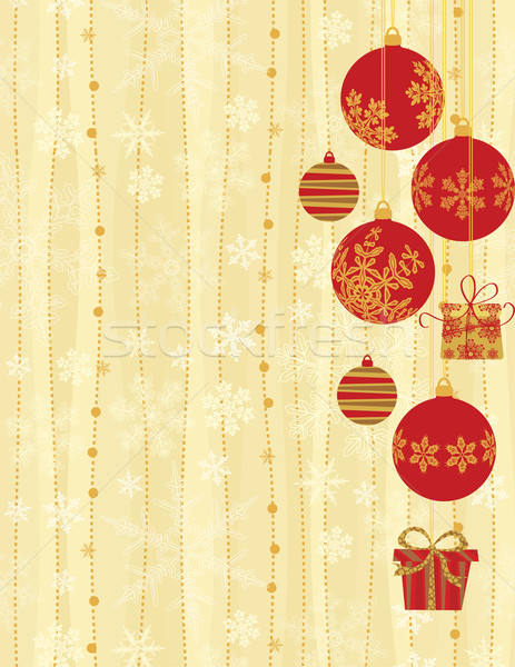 Noel asılı dizayn arka plan kış hediye Stok fotoğraf © wingedcats
