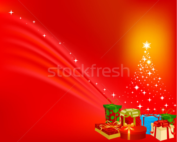Natale presenta albero verde inverno palla Foto d'archivio © wingedcats