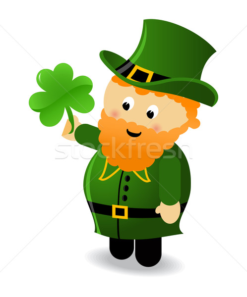 Stockfoto: Grappig · Shamrock · groene · Ierse