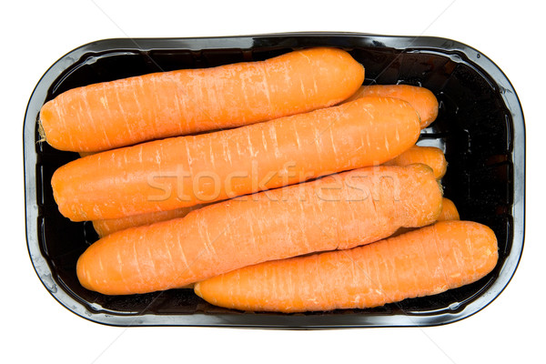 Karotten Haufen schwarz Feld isoliert weiß Stock foto © winterling