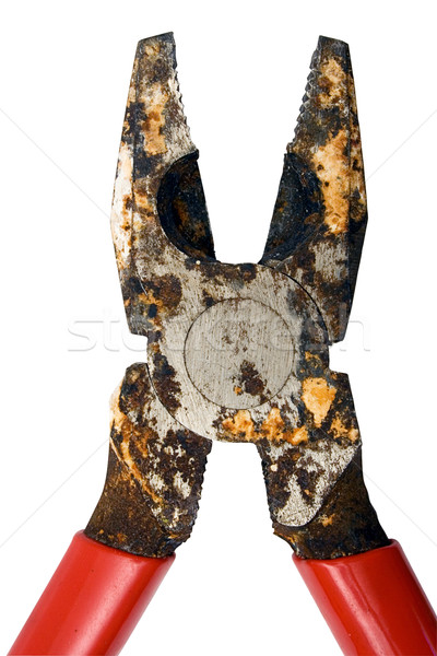 Old Corroded Pliers with Clipping Path Stock photo © winterling