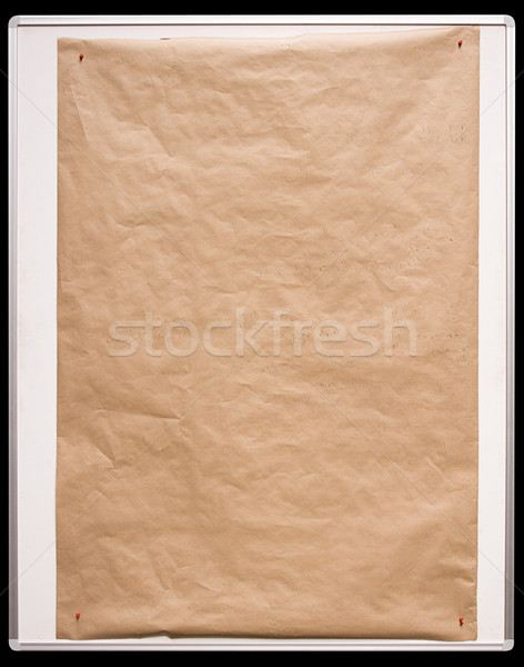 Brown Paper on White Board with Clipping Path Stock photo © winterling