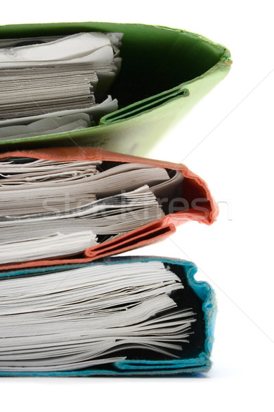 Stack of Colorful Binders Close-Up Stock photo © winterling