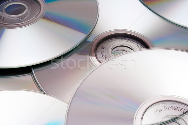 Srebrny metaliczny CD komputera muzyki Zdjęcia stock © winterling