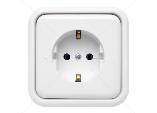 White Power Outlet with Clipping Path Stock photo © winterling