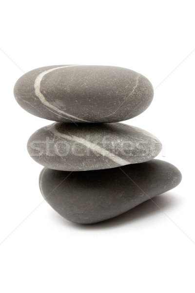 Kamienie trzy szary inny odizolowany Zdjęcia stock © winterling