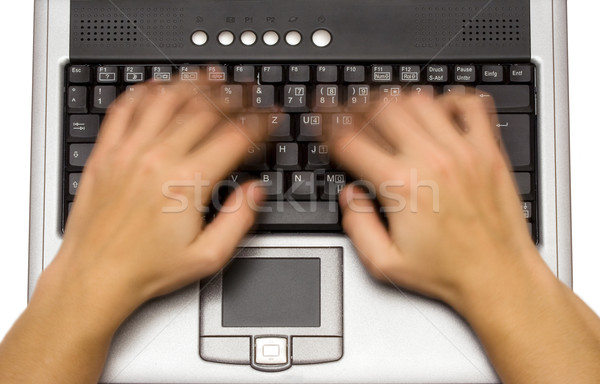 Typing on a Laptop with Motion Blur Stock photo © winterling