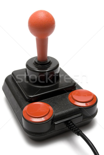 Clasic retro joystick izolat alb tehnologie Imagine de stoc © winterling