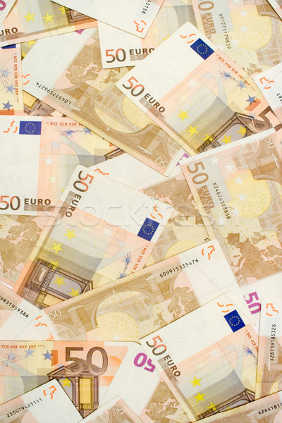 Vijftig euro bankbiljetten textuur shot achtergrond Stockfoto © winterling