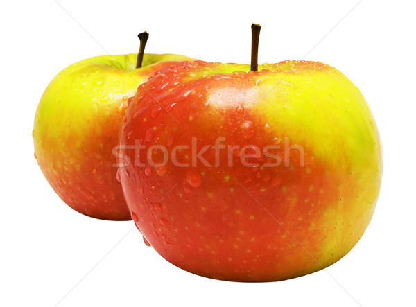 Two Wet Apples with Clipping Path Stock photo © winterling