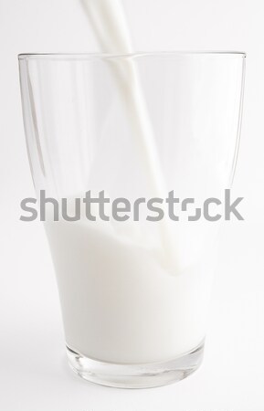 Gießen Milch Glas weiß Essen Hintergrund Stock foto © winterling