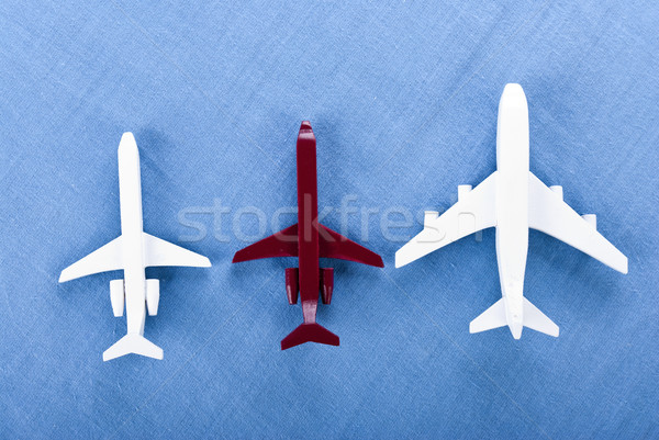 Repülőgép repülőgépek egy ikra kék háttér Stock fotó © wisiel