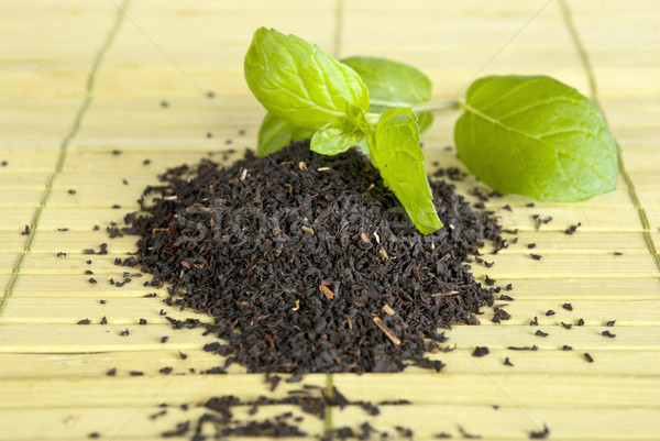 Tea zöld virág étel természet levél Stock fotó © wisiel
