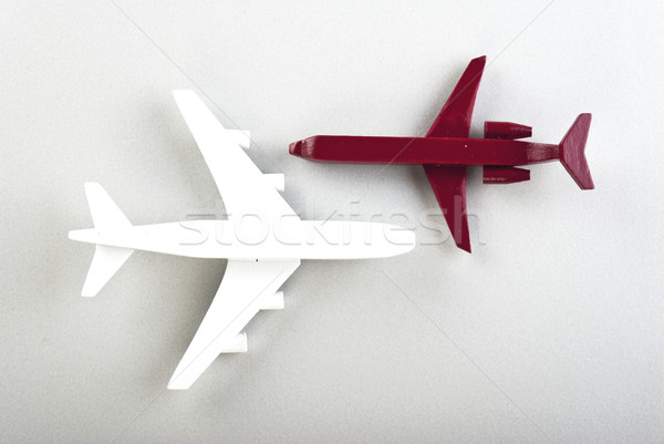 Repülőgép játék piros szín fehér háttér Stock fotó © wisiel