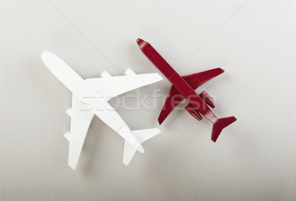 Repülőgép piros repülőgép szín fehér háttér Stock fotó © wisiel