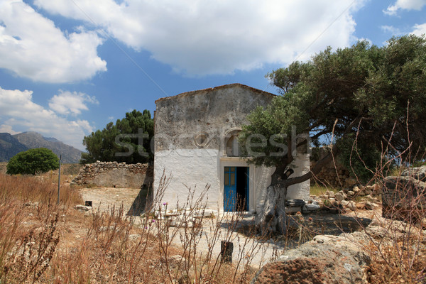 Ruins  of the Venetian Castle near Antimachia village Stock photo © wjarek