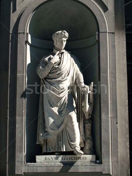 Dante Alighieri in the Niches of the Uffizi Colonnade, Florence. Stock photo © wjarek