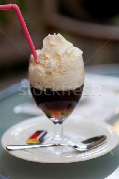 Deser kawy bita śmietana żywności pić wakacje Zdjęcia stock © wjarek